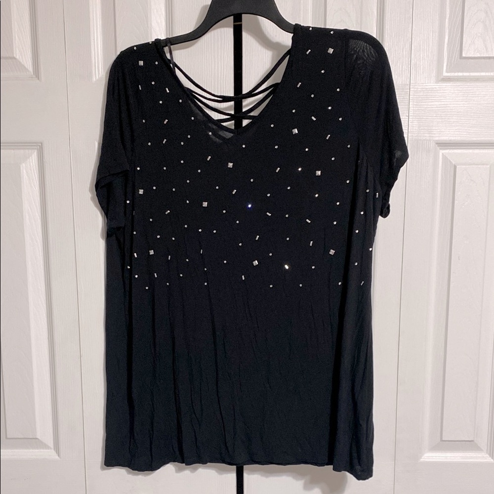 Belle by Belldini black lightweight top blouse blouse size 2X